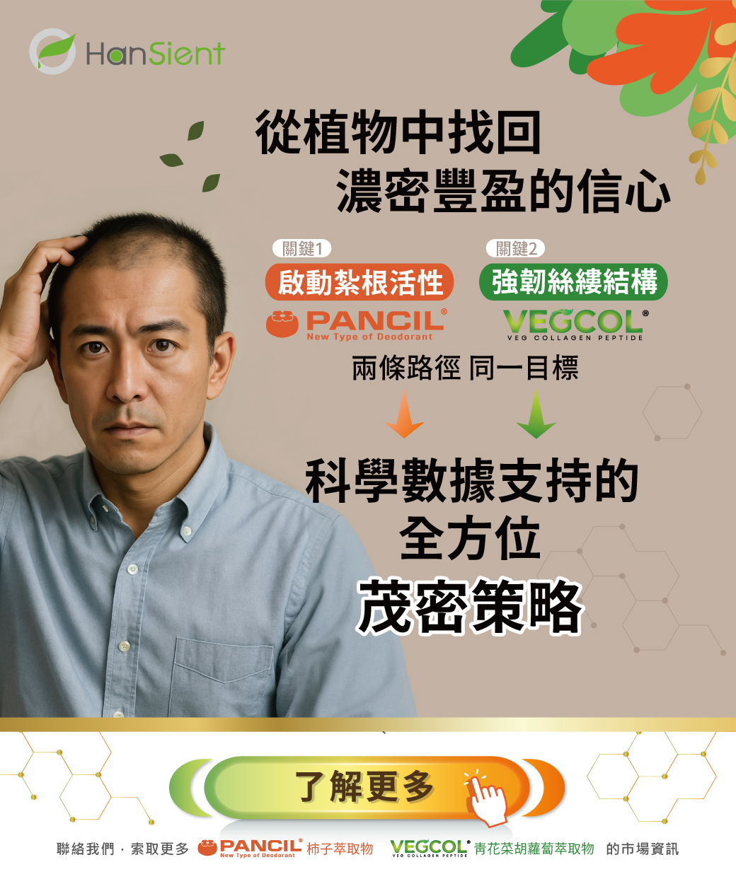 生髮、育髮、PANCIL、VEGCOL